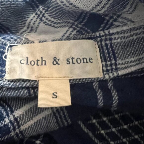 Anthropologie Cloth & Stone Plaid Short Sleeve Button Down Size Small - Picture 5 of 5